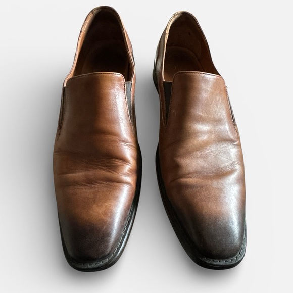 Donald J. Pliner Other - Donald J. Pliner Broy Brown Leather Men's‎ Shoes slip on loafers Sz 9 1/2